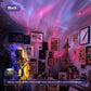Flying Saucer Starry Night Light with Northern Lights Projection RGB LED - flying saucer starry northern lights