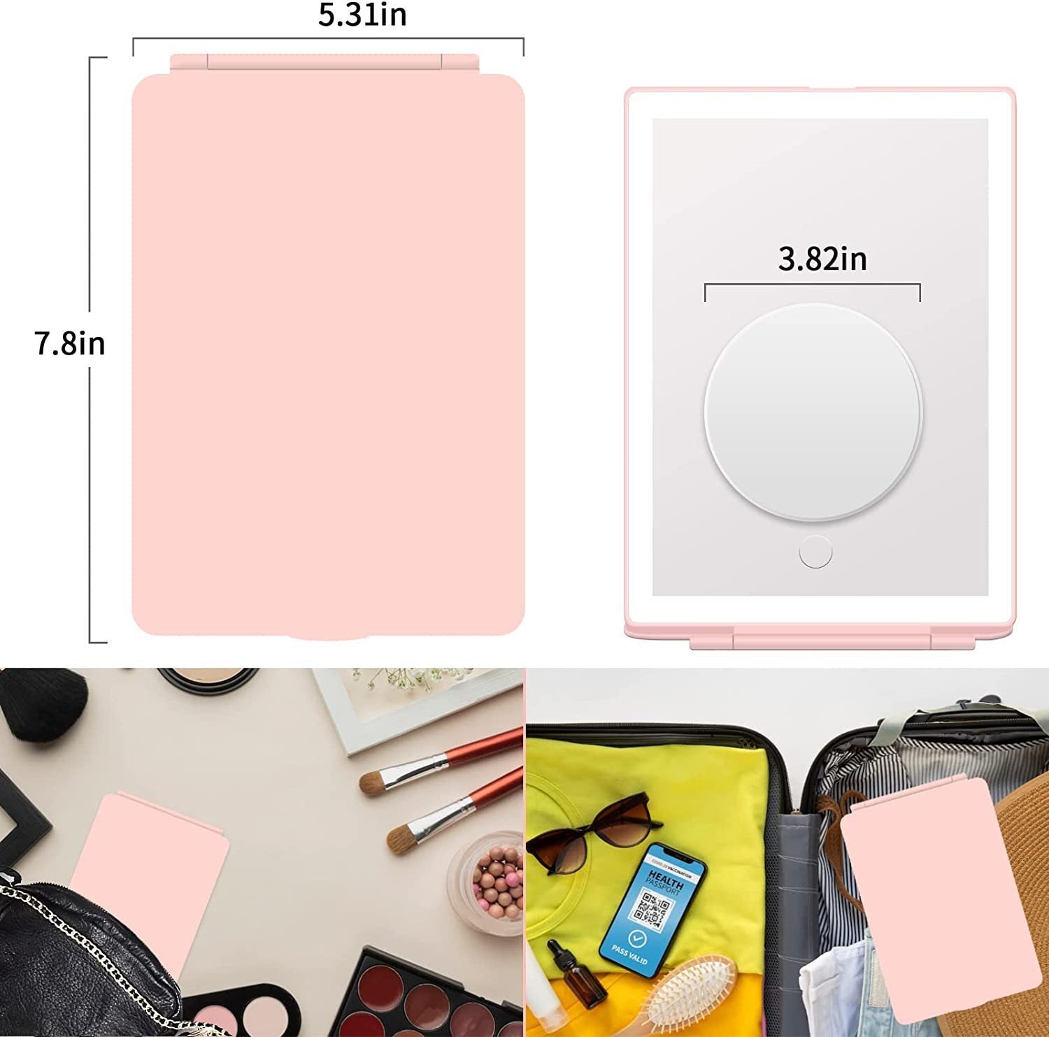 Foldable With Light Touch Led Make-up Mirror - Glow Up With Our Light Touch LED Makeup Mirror