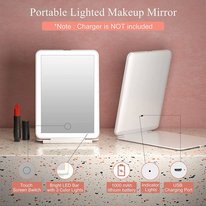 Foldable With Light Touch Led Make-up Mirror - Glow Up With Our Light Touch LED Makeup Mirror