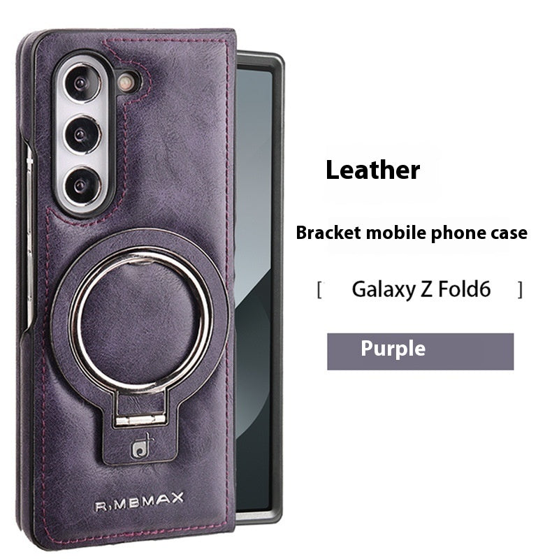 Folding Flip Phone Case Holder Magnetic with Imitation Leather in Multiple Colors - Teleplus folding flip phone case