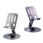 Folding Lazy Tablet Stand with Degree Rotation Adjustment and Space-Like Gray Finish - degree rotation adjustment