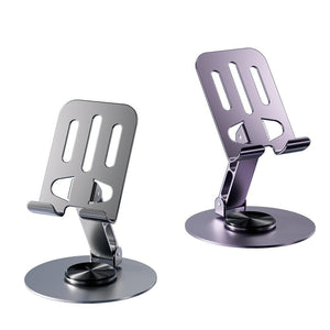 Folding Lazy Tablet Stand with Degree Rotation Adjustment and Space-Like Gray Finish - degree rotation adjustment