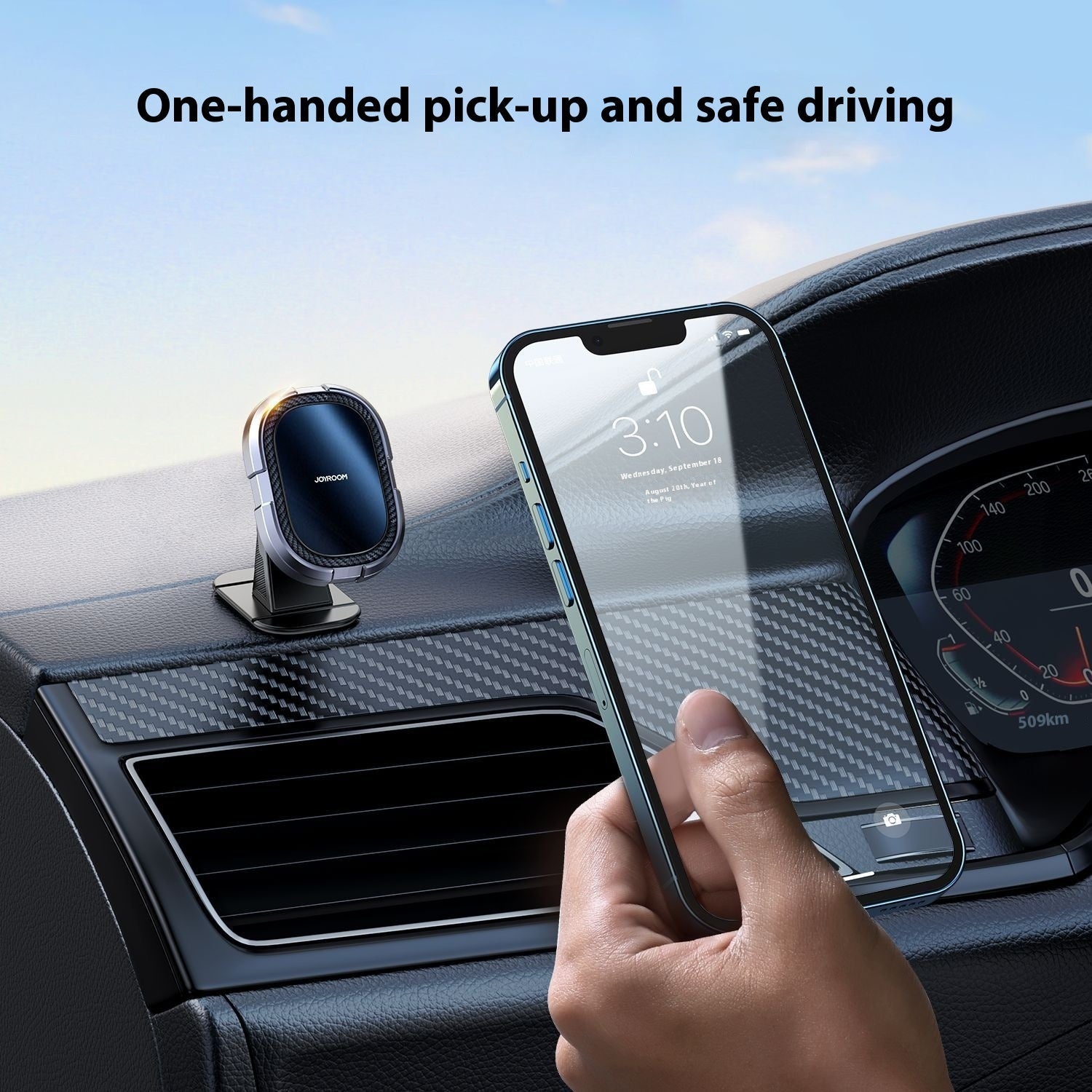 Folding Magnetic Car Phone Holder Aluminum Dashboard for Navigation - Teleplus folding magnetic car phone navigation