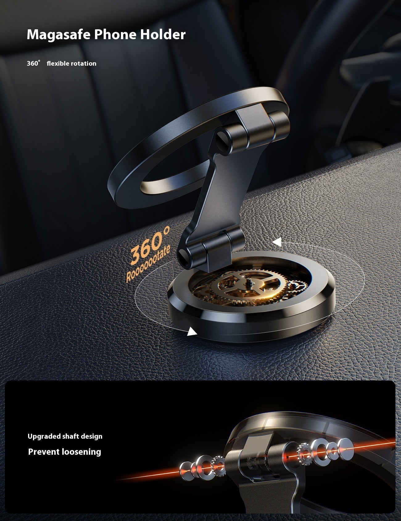 Folding Magnetic Car Phone Holder Aluminum Dashboard for Navigation - Teleplus folding magnetic car phone navigation