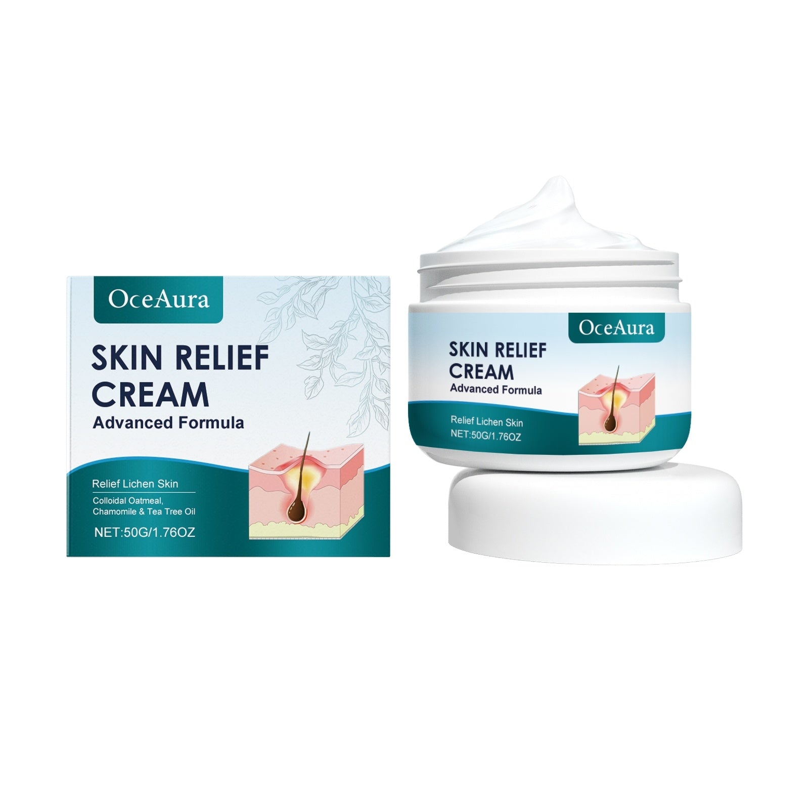 Folliculitis Soothing Cream with Chamomile Tea Tree Oil and Oatmeal - Teleplus folliculitis soothing cream