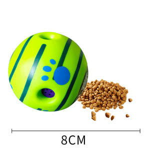 Food Drop Ball for Puppies 8CM Interactive Treat Dispenser Toy - Puppy food drop ball opp bag
