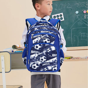 Football Schoolbag Elementary School Boy - Score Big with Football Black Schoolbag Fun