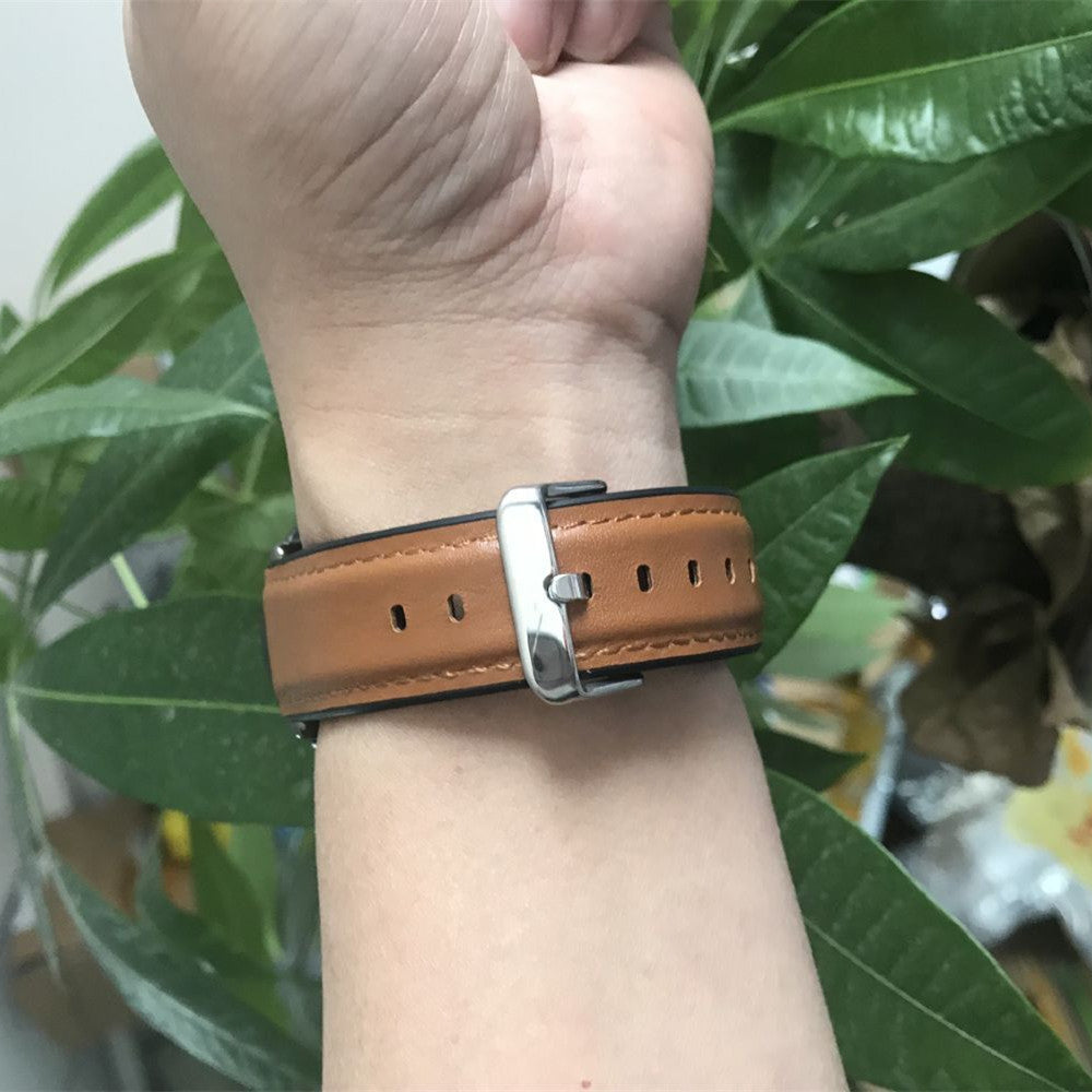 Huawei GT2 Strap Silicone TPU 22mm in Black Brown Coffee for Fitness - Genuine Leather Watch Band gt2 strap silicone