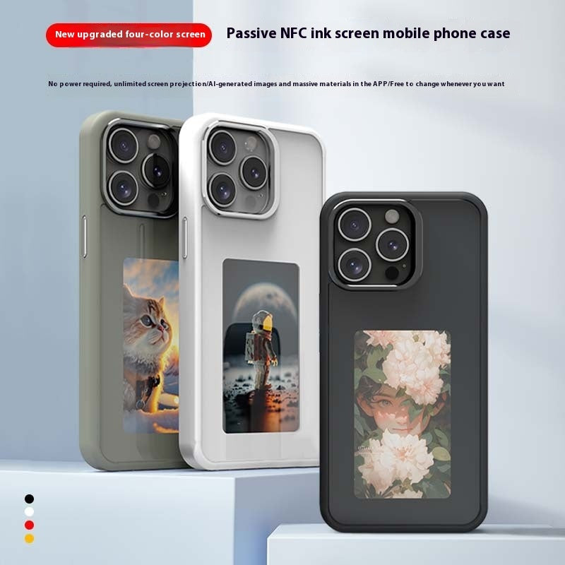 Four-Color PVC Screen Bracket Phone Case with NFC Projection Compatibility - for Colorful Fun nfc projection screen
