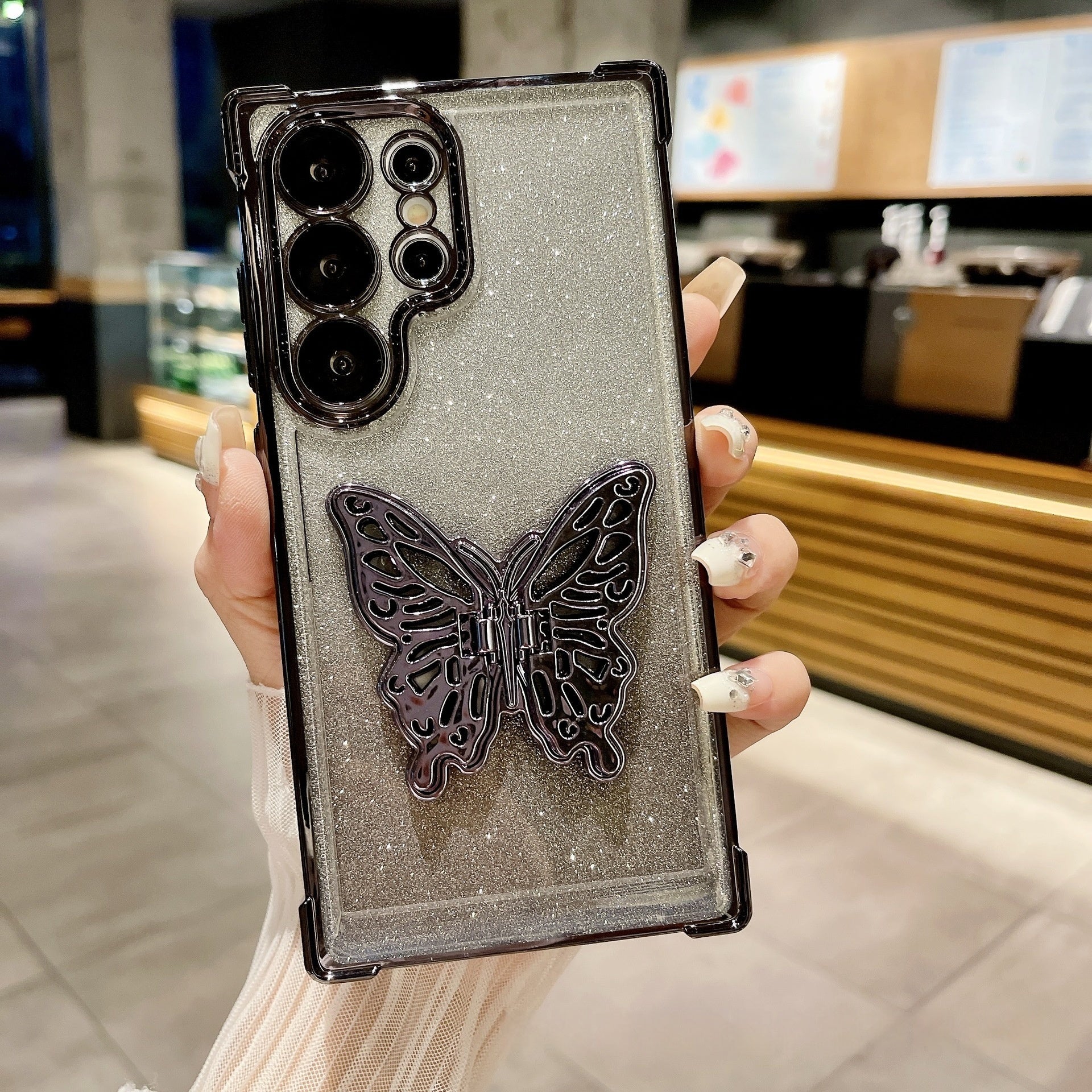 Four Corner Anti Drop Butterfly Stand Phone Case - Four Corner Anti Drop Butterfly Stand Phone Case