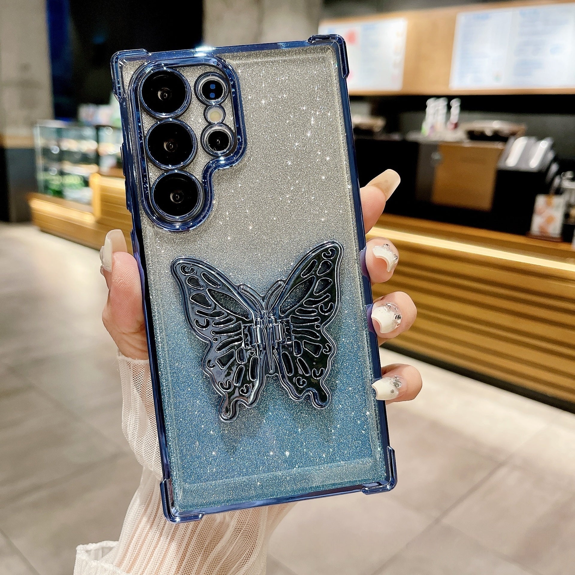 Four Corner Anti Drop Butterfly Stand Phone Case - Four Corner Anti Drop Butterfly Stand Phone Case