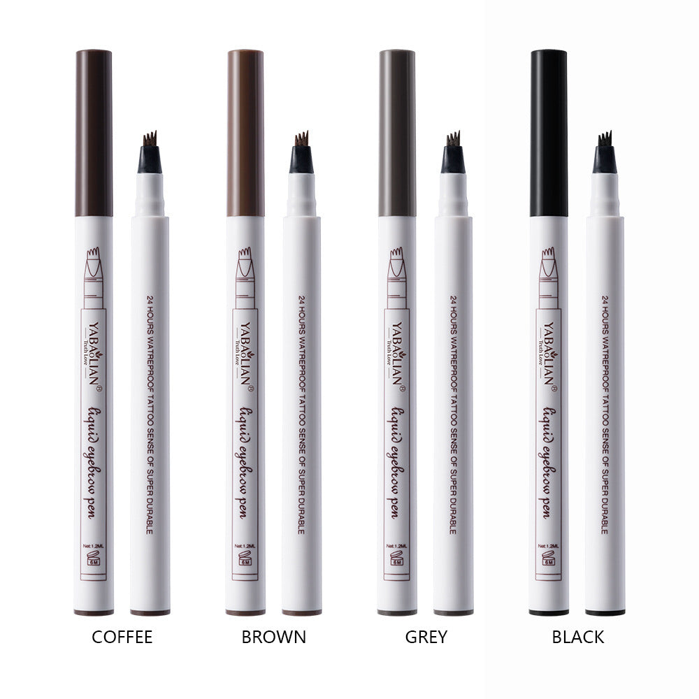 Four Fork Distinct Eyebrow Pencil Makeup with Long-Lasting Packaging - Teleplus eyebrow pencil makeup four fork distinct