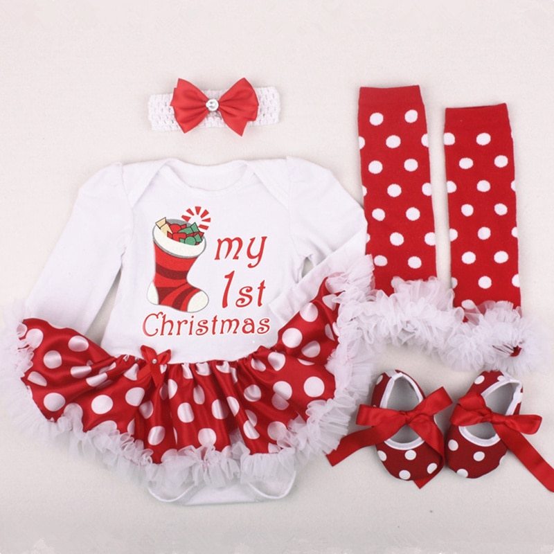 Four-piece Christmas Gift Newborn Clothing Set Baby - Tiny Christmas Fashion for Big Baby Adventures