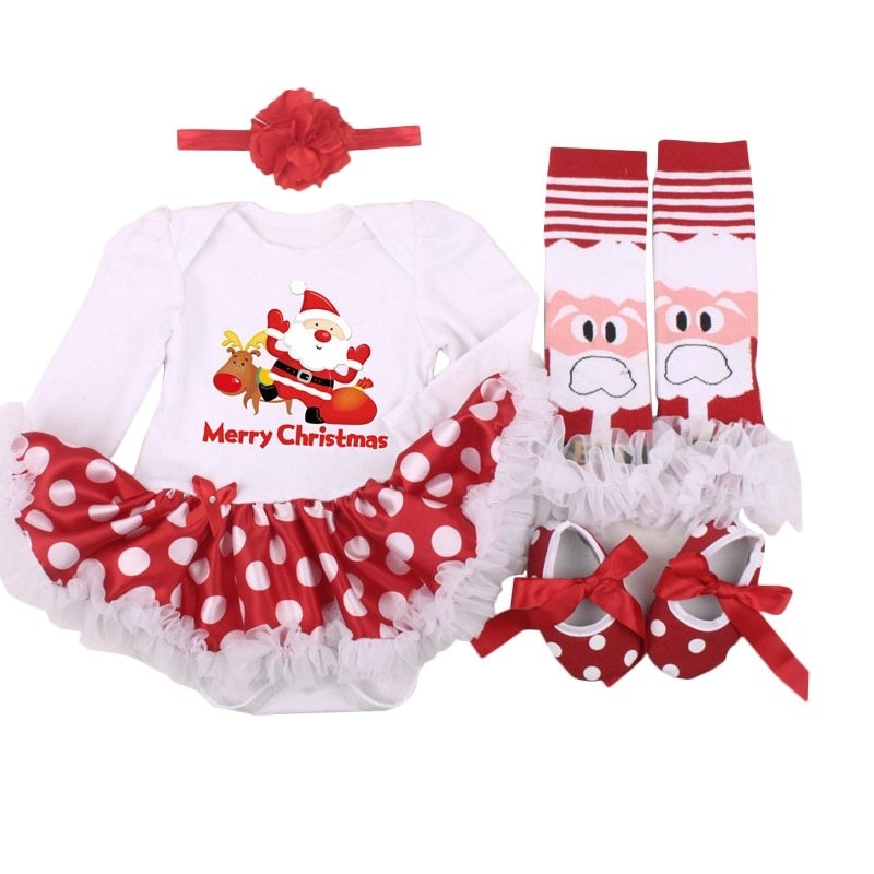 Four-piece Christmas Gift Newborn Clothing Set Baby - Tiny Christmas Fashion for Big Baby Adventures