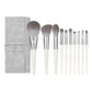 Fox Tail Nano Makeup Brush Set with Storage Bag and Wooden Handles - Teleplus fox tail nano storage bag makeup brush
