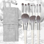 Fox Tail Nano Makeup Brush Set with Storage Bag and Wooden Handles - Teleplus fox tail nano storage bag makeup brush