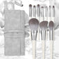 Fox Tail Nano Makeup Brush Set with Storage Bag and Wooden Handles - Teleplus fox tail nano storage bag makeup brush