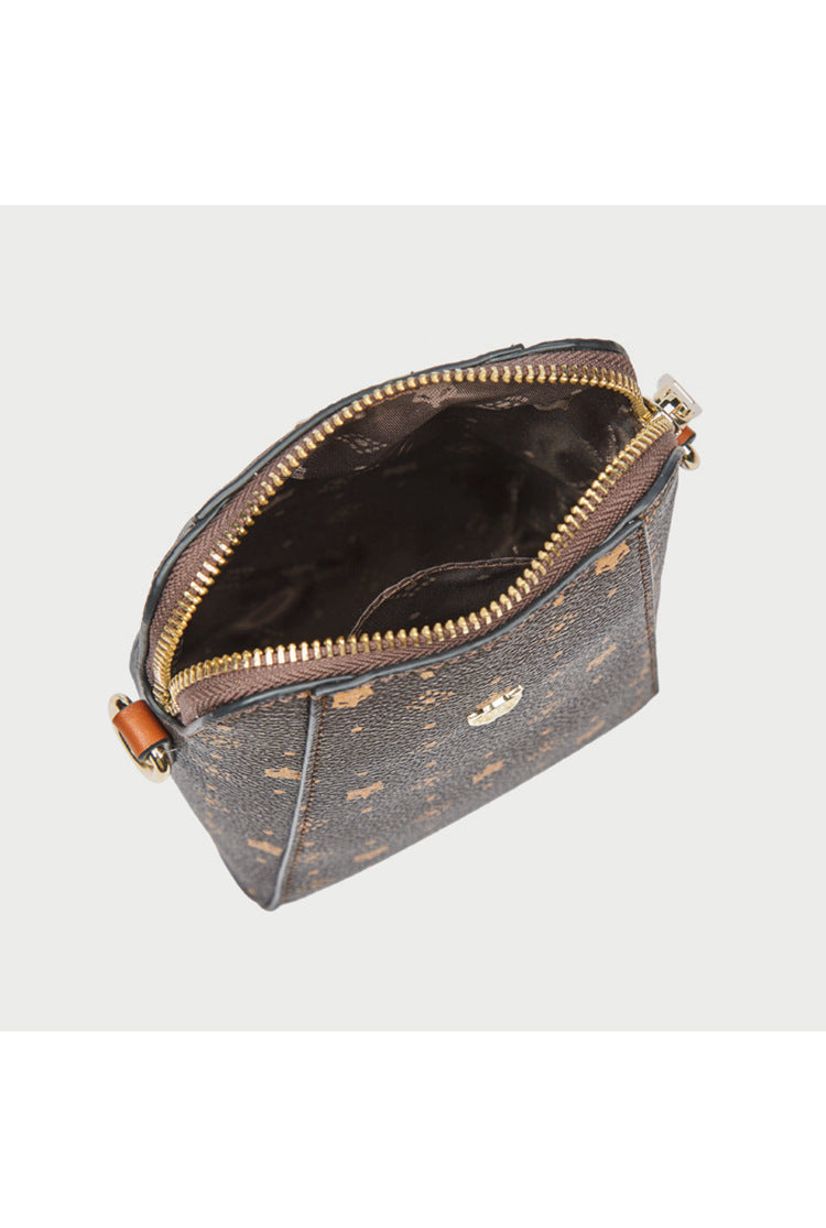 Foxer Shoulder Crossbody Bag Small Brown PVC Microfiber 150x90x190cm - foxer shoulder crossbody bag small