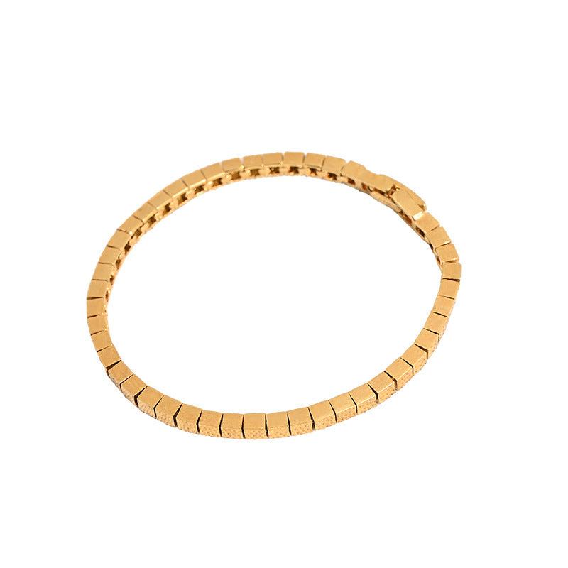 French Gold Stitching Bracelet Simple Fashion Brass - French Gold Stitching Bracelet Simple Fashion Brass