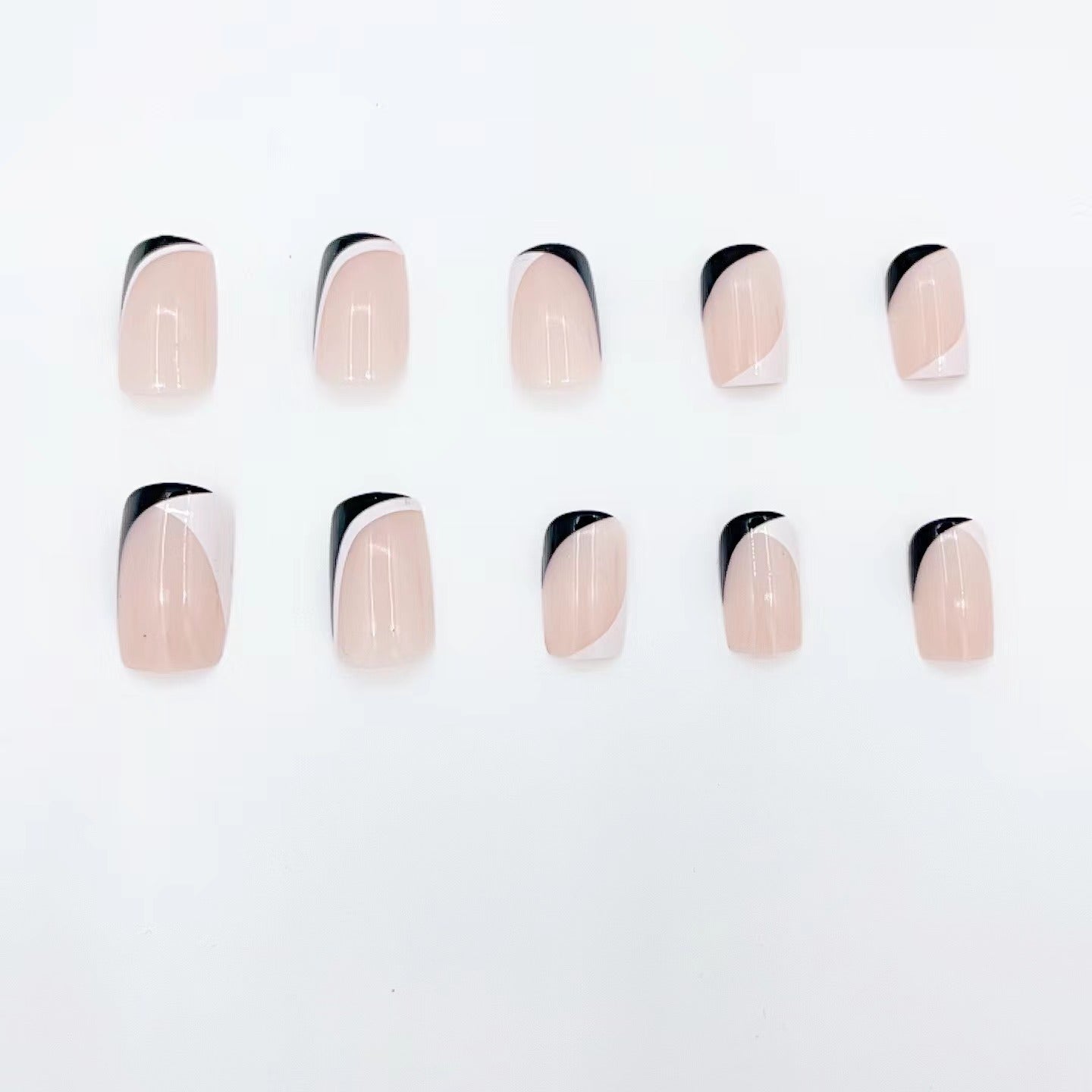 French Nail Stickers BKS1124 Short Plate Jelly Gel Style - Teleplus for Finished Looks french nail stickers finished