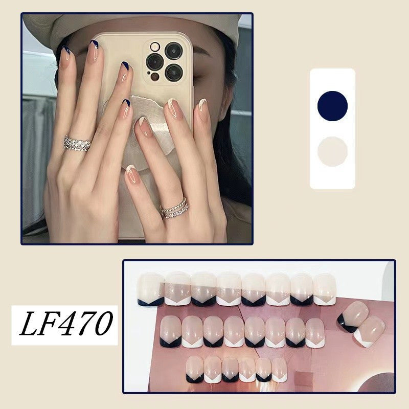 French Nail Stickers BKS1124 Short Plate Jelly Gel Style - Teleplus for Finished Looks french nail stickers finished