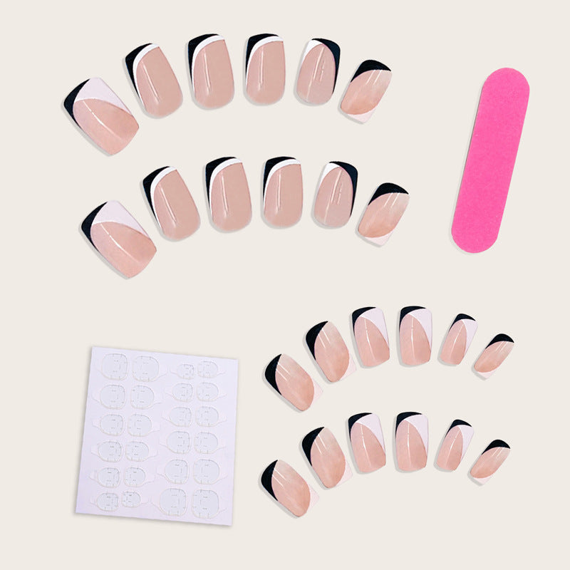 French Nail Stickers BKS1124 Short Plate Jelly Gel Style - Teleplus for Finished Looks french nail stickers finished
