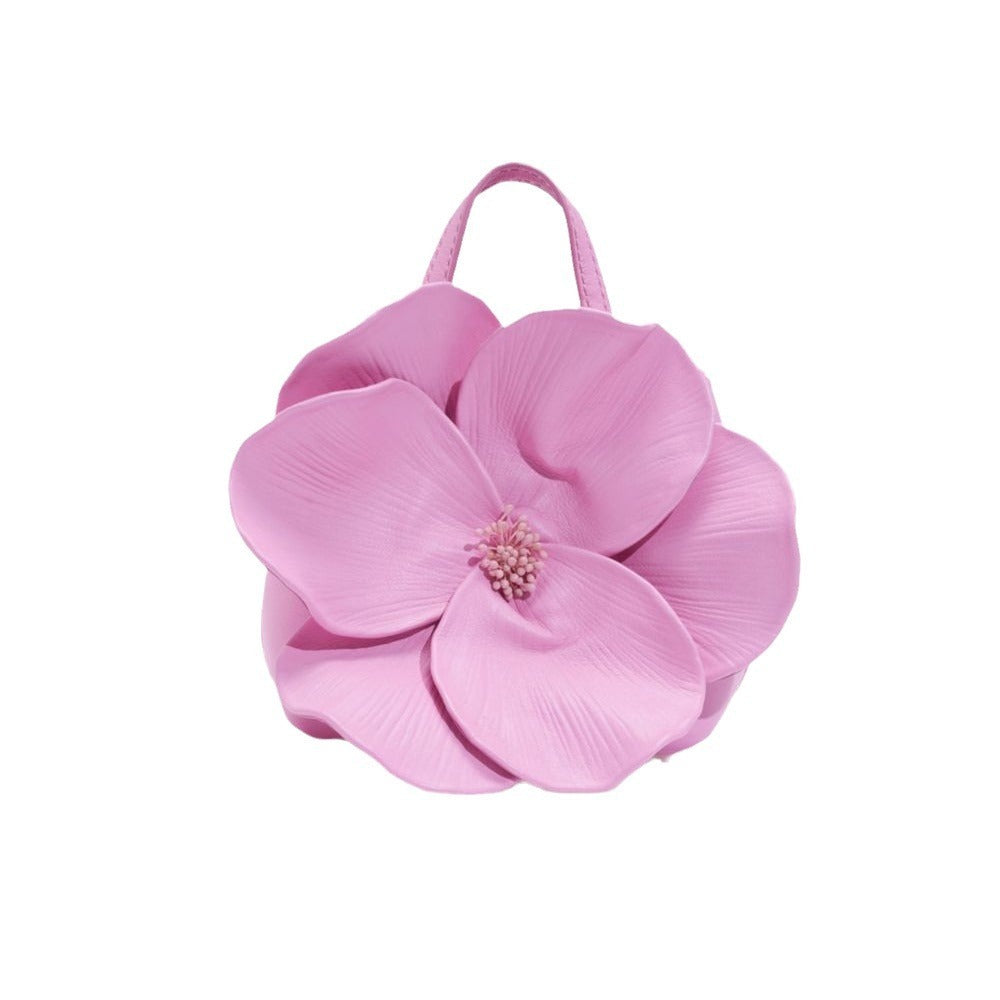 French Style Petal Flower Tote Bag with Chain and Multiple Colors - in french style petal flower tote bag
