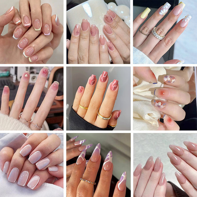 French Style Pieces and Fake Nail Patches Collection for Art - Teleplus french style pieces fake nail patch