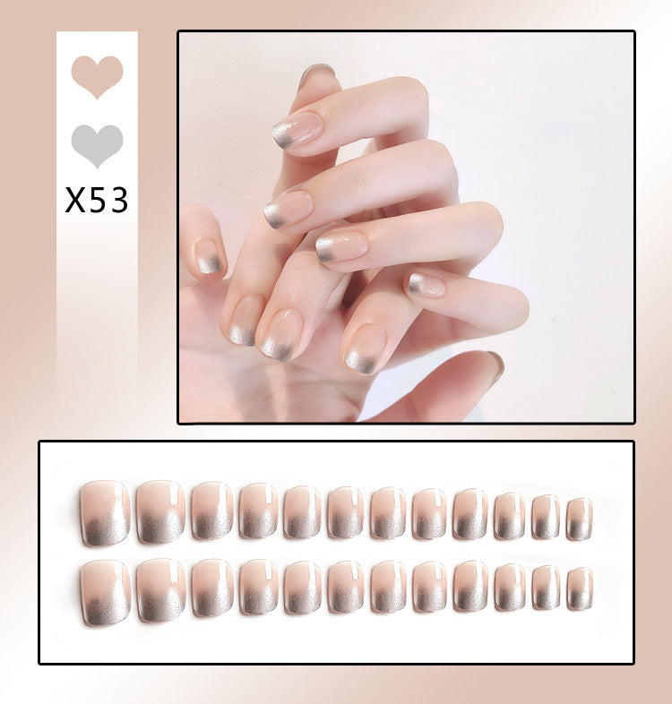 French Worn Removable Nails Manicure Implement Set for Easy Nail Art - Teleplus french worn removable nails