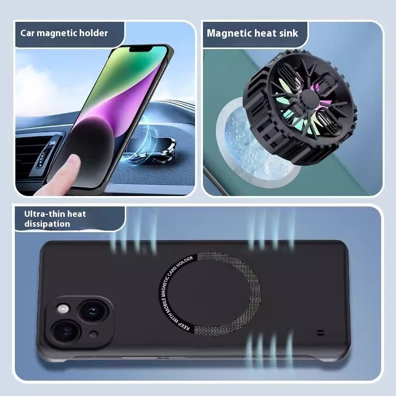 Frosted Frameless Magnetic Magsafe Phone Case for iPhone 16 Pro Max - frosted frameless magnetic magsafe phone case