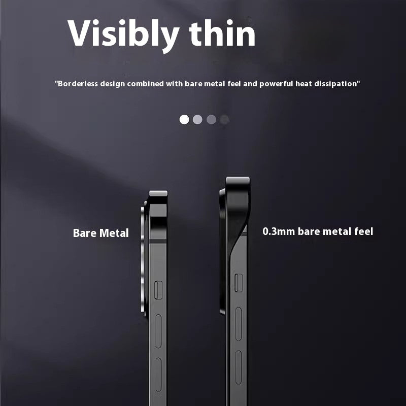 Frosted Frameless Magnetic Magsafe Phone Case for iPhone 16 Pro Max - frosted frameless magnetic magsafe phone case