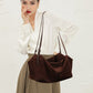 Frosted Idle Style Suede Crossbody Bag with Cowhide Suitcase Interior - Teleplus for Women frosted idle style suede