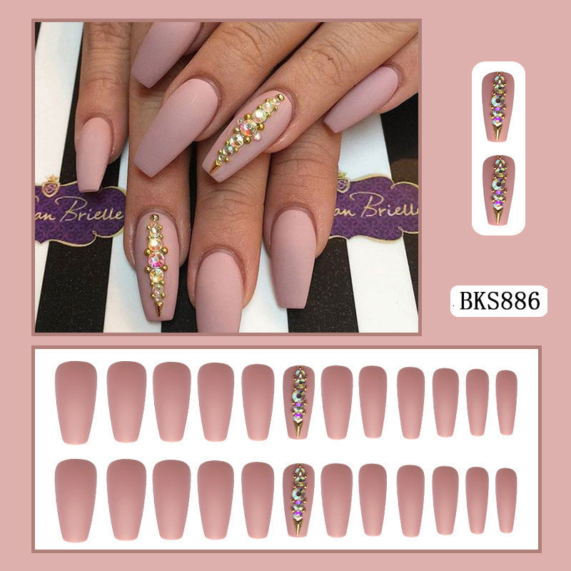 Frosted Nail Patch for Ballet Matte Tips with Glue - Teleplus matte nail tip ballet frosted patch