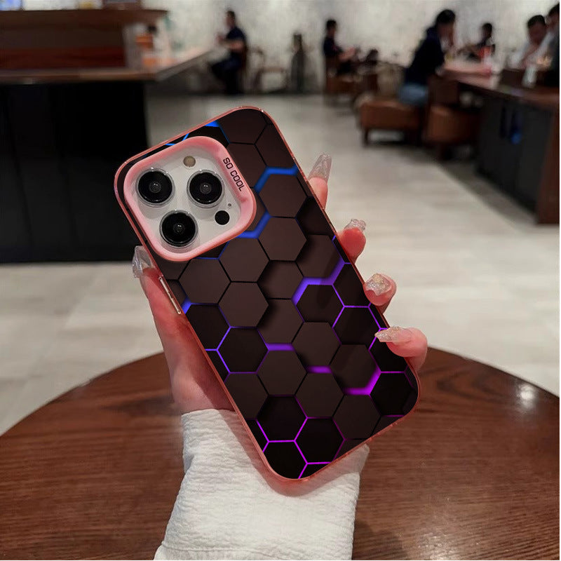Frosted Premium Protective Case for Phone with Honeycomb Square Design - Teleplus frosted premium protective case phone
