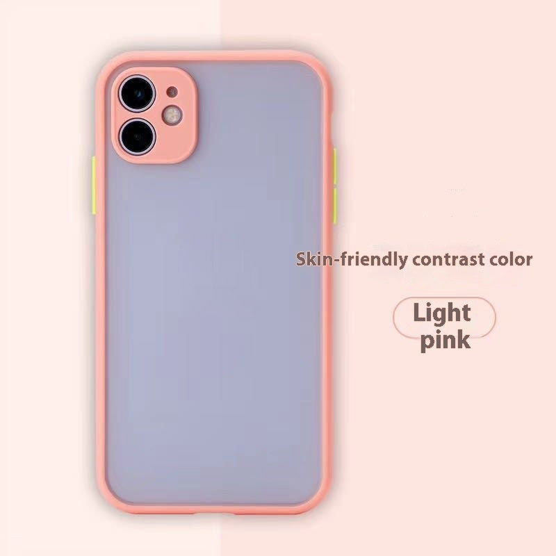 Frosted Protection Contrast Color Phone Case for iPhone Models - Teleplus frosted protection contrast color phone