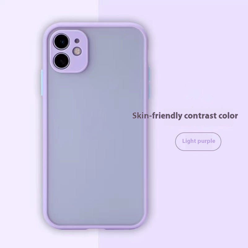 Frosted Protection Contrast Color Phone Case for iPhone Models - Teleplus frosted protection contrast color phone