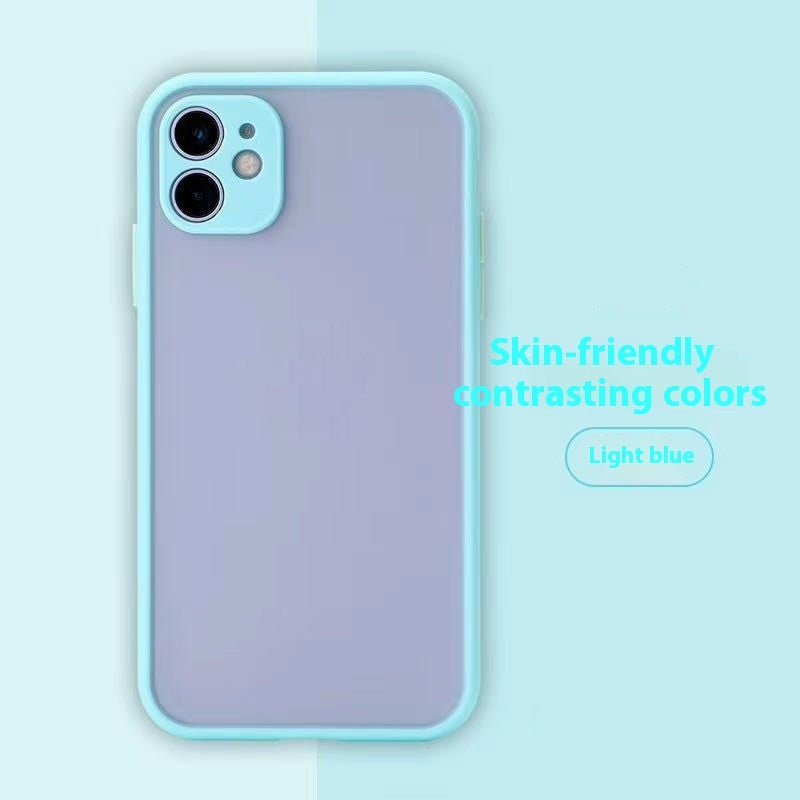 Frosted Protection Contrast Color Phone Case for iPhone Models - Teleplus frosted protection contrast color phone