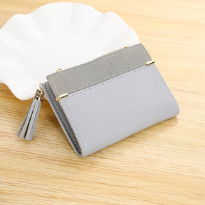 Frosted PU Leather Wallet with Tassel in Multiple Colors for Women US Buyers - So Funky It Might Just Dance