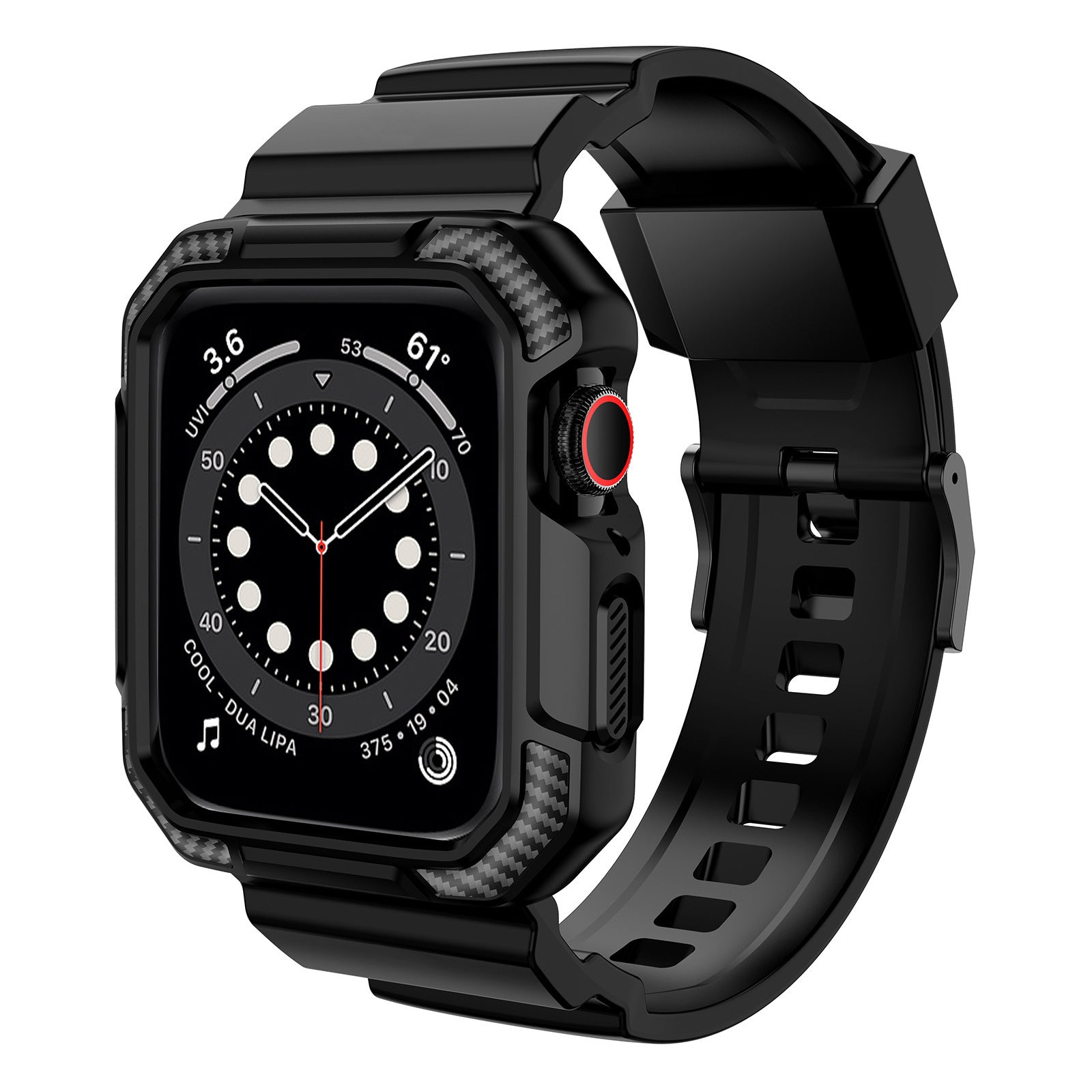 Frosted TPU Strap for Smart Watch Integrated Silicone Interface 38-44mm - smart watch integrated frosted tpu strap