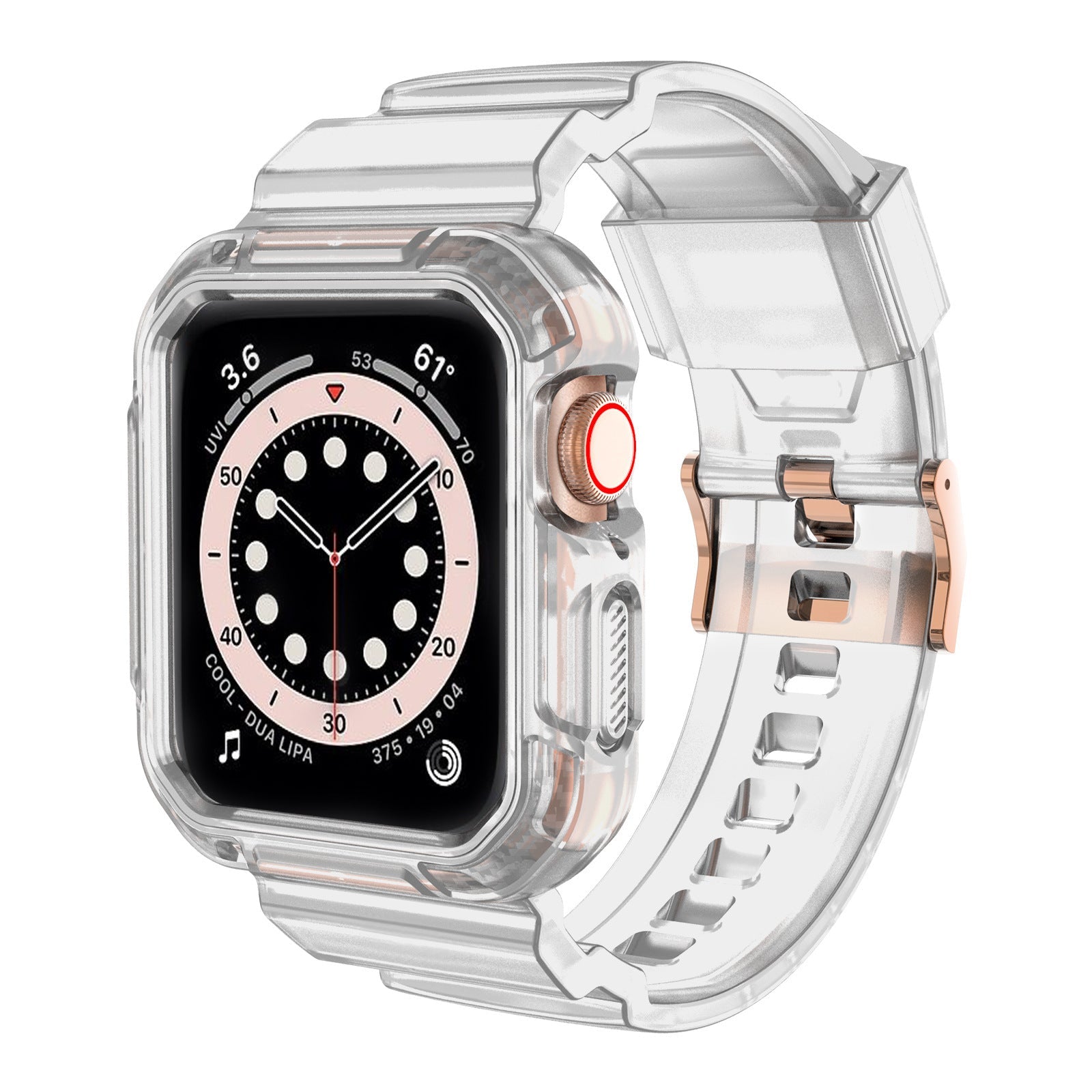 Frosted TPU Strap for Smart Watch Integrated Silicone Interface 38-44mm - smart watch integrated frosted tpu strap