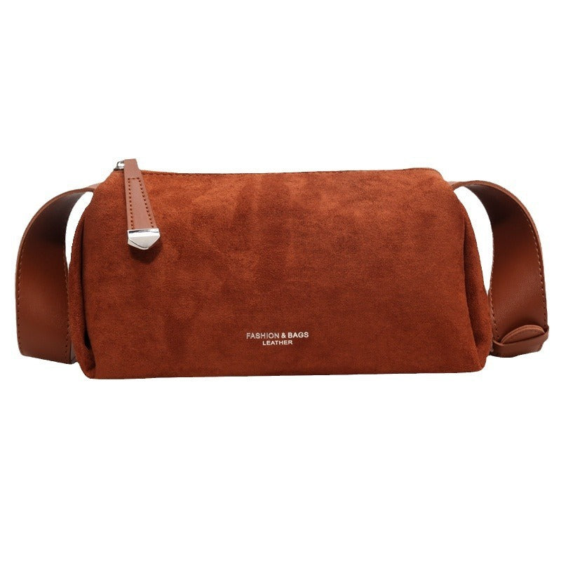Frosted Vintage Shoulder Messenger Bag in Polyester with Brown and Black Options - frosted vintage shoulder messenger