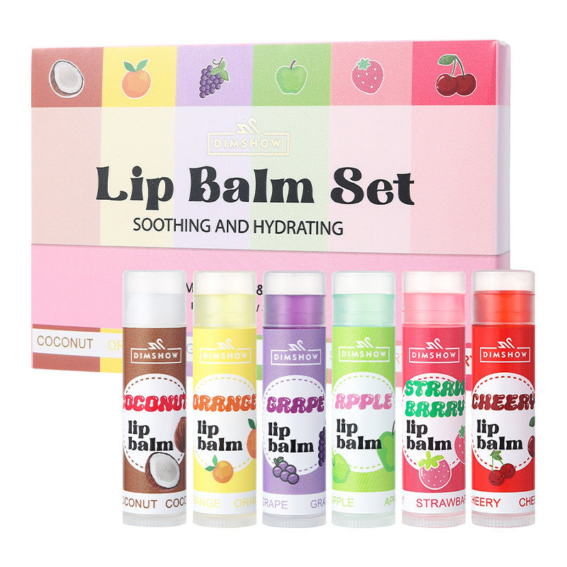 Fruit Flavor Lip Balm Set for Men and Women’s Moisturizing Care - fruit flavor lip balm men women’s moisturizing