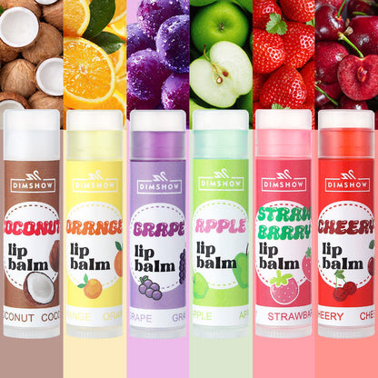 Fruit Flavor Lip Balm Set for Men and Women’s Moisturizing Care - fruit flavor lip balm men women’s moisturizing
