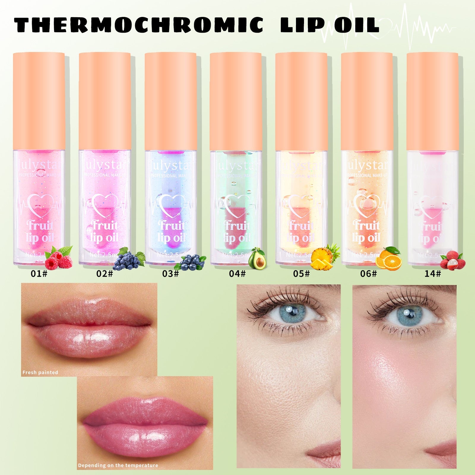 Fruit Lip Lacquer Water with Light Transparent Moisturizing Oil - Teleplus fruit lip lacquer water light transparent