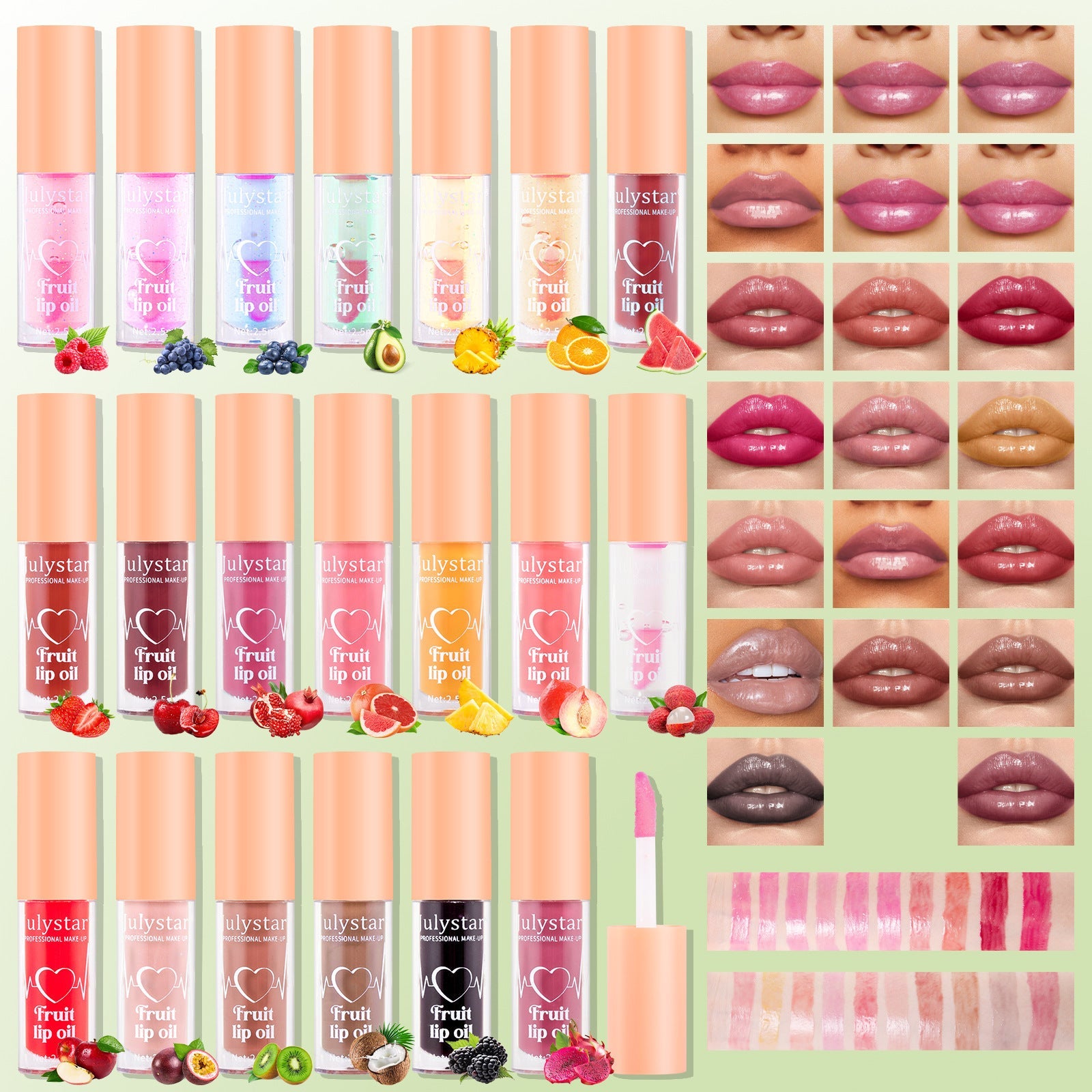 Fruit Lip Lacquer Water with Light Transparent Moisturizing Oil - Teleplus fruit lip lacquer water light transparent
