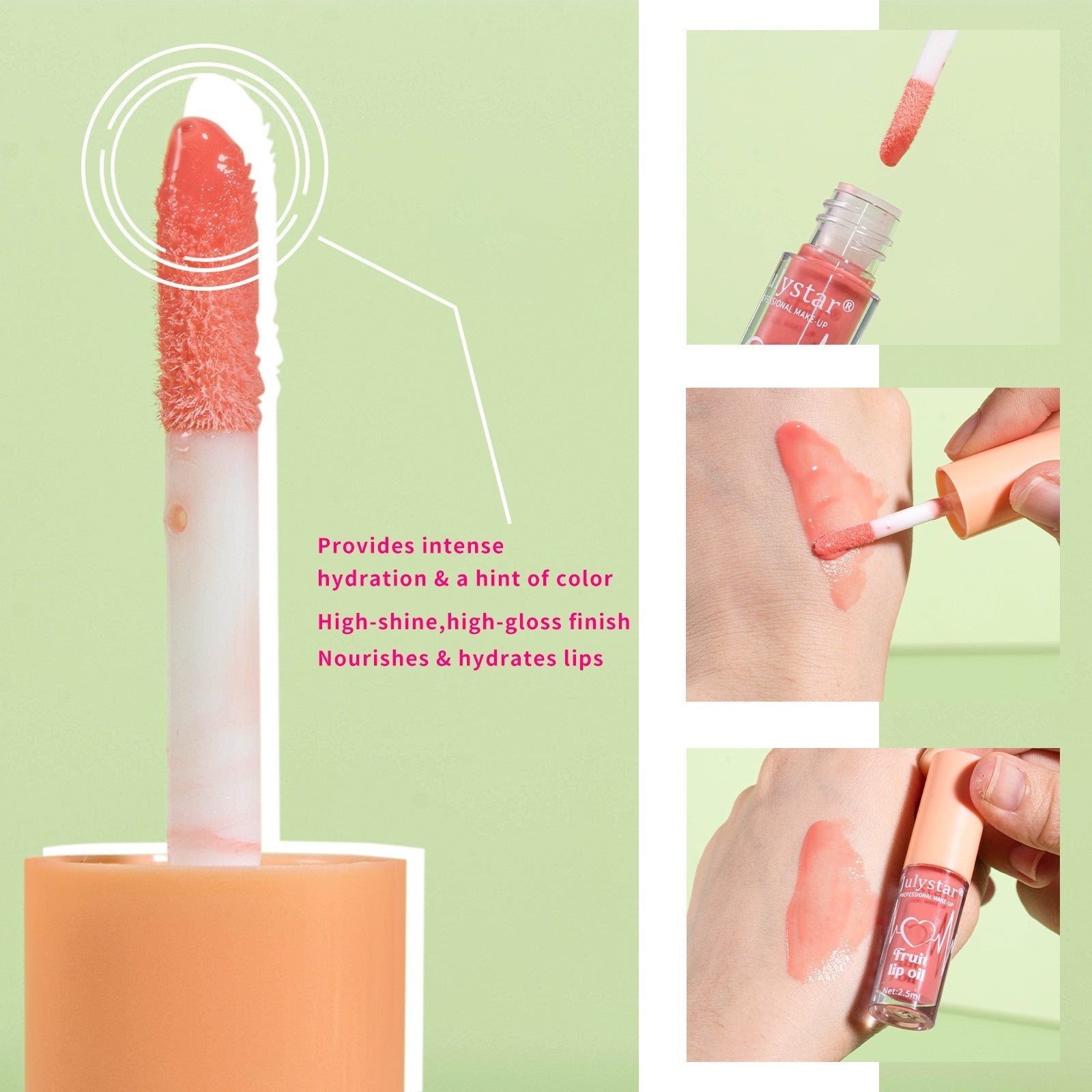 Fruit Lip Lacquer Water with Light Transparent Moisturizing Oil - Teleplus fruit lip lacquer water light transparent
