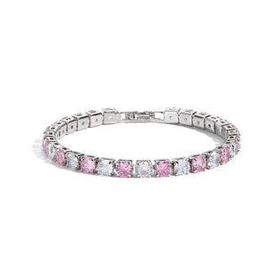 Diamond bracelet inlay pink black champagne for women anniversary luxury - Full Bracelet Luxury Crystal Jewelry united