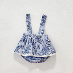 Full Moon Baby Triangle Strap Floral Romper - Full Moon Baby Floral Triangle Strap Romper