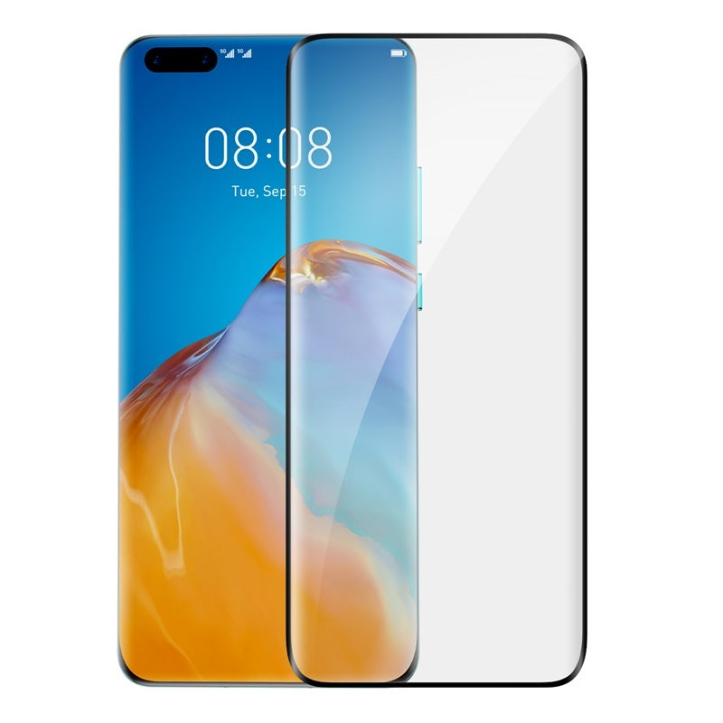 Full Screen Curved Full Adhesive Tempered Film For P40 Pro Single Pack Black - Full Screen Curved Tempered Film