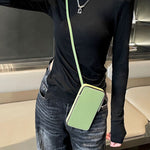 Fully Equipped Twist Lock Leather Crossbody Bag with Outer Pocket - Palm Print for Stylish Tech Lovers fully equipped